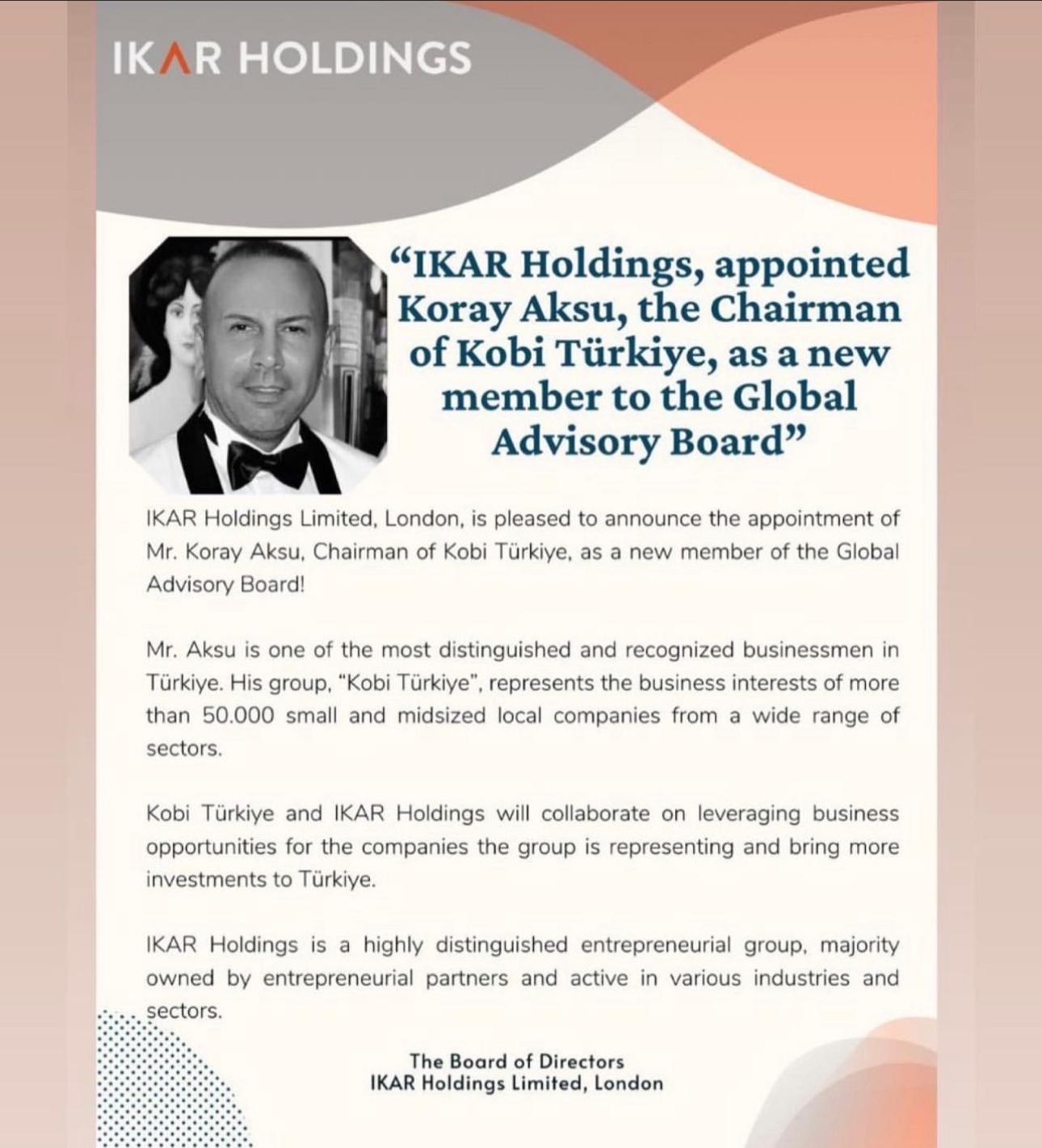 IKAR Holding'de Önemli Atamalar